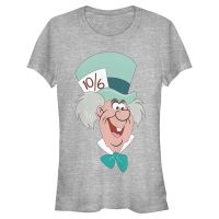 Disney - Alice in Wonderland - Mad Hatter Big Face - Women's T-Shirt - Heather grey - Front