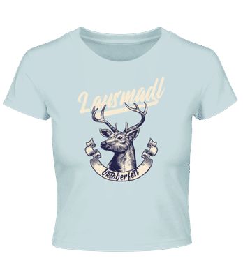 Lausmadl - Crop T-Shirt - Hellblau - Vorne