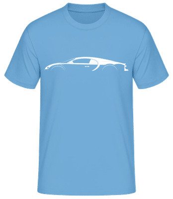 'Bugatti Chiron Super Sport' Silhouette - T-shirt standard Homme - Bleu clair - Devant