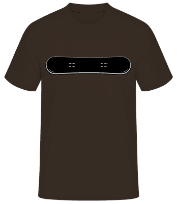 Snowboard - Camiseta básica para hombre - Marrón - delante
