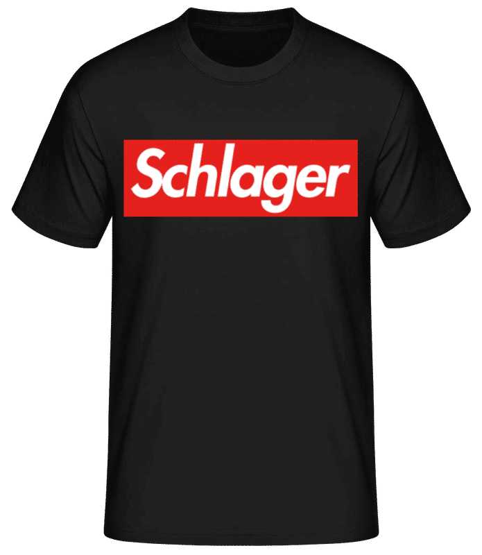 Vorschau: Schlager - Männer Basic T-Shirt - Schwarz - Vorne