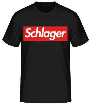 Schlager - Männer Basic T-Shirt - Schwarz - Vorne