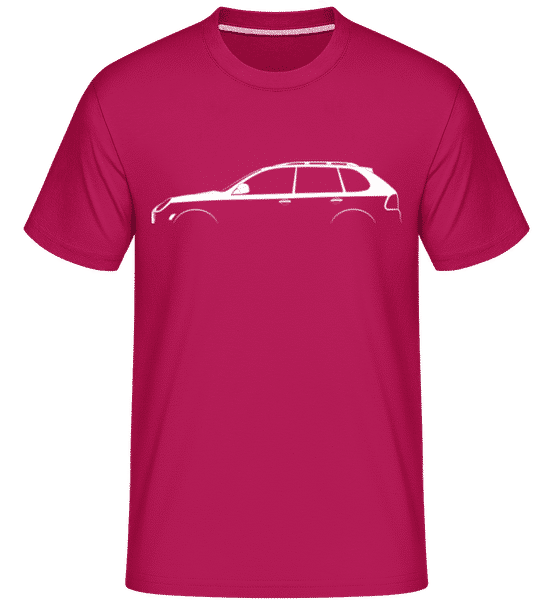 Preview: 'Porsche Cayenne S 955' Silhouette -  Shirtinator Men's T-Shirt - Magenta - Front