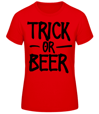 Trick Or Beer - Women's B&C T-Shirt - Red - Front
