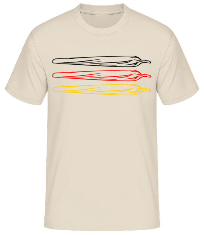 Preview: Cannabis Joint Germany Flag - Men's Basic T-Shirt - Cream - Front