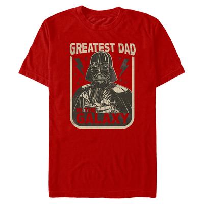 Star Wars - Darth Vader Galaxy Dad - Vatertag - Männer T-Shirt - Rot - Vorne