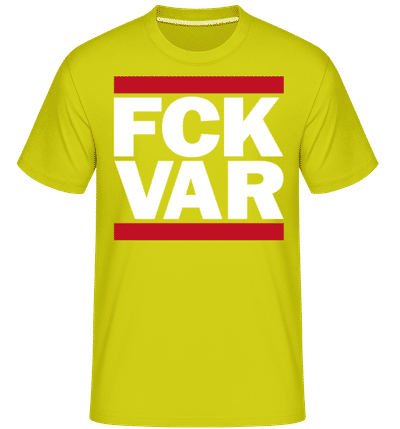 Fck Var White -  Shirtinator Men's T-Shirt - Lime - Front