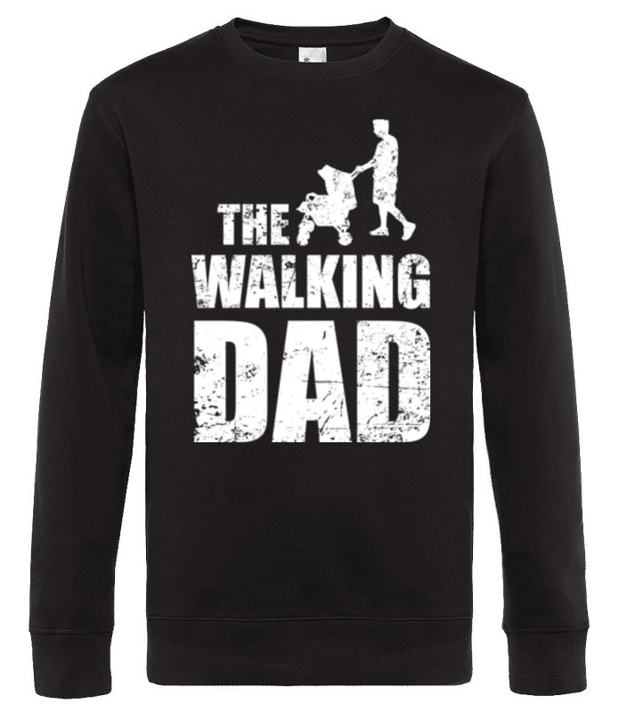 Náhled: The Walking Dad White - Pánská standardní mikina - Černá - Napřed