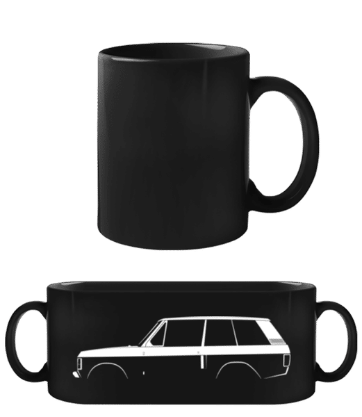 'Range Rover (1970)' Silhouette - Tasse Noire - Noir - Devant