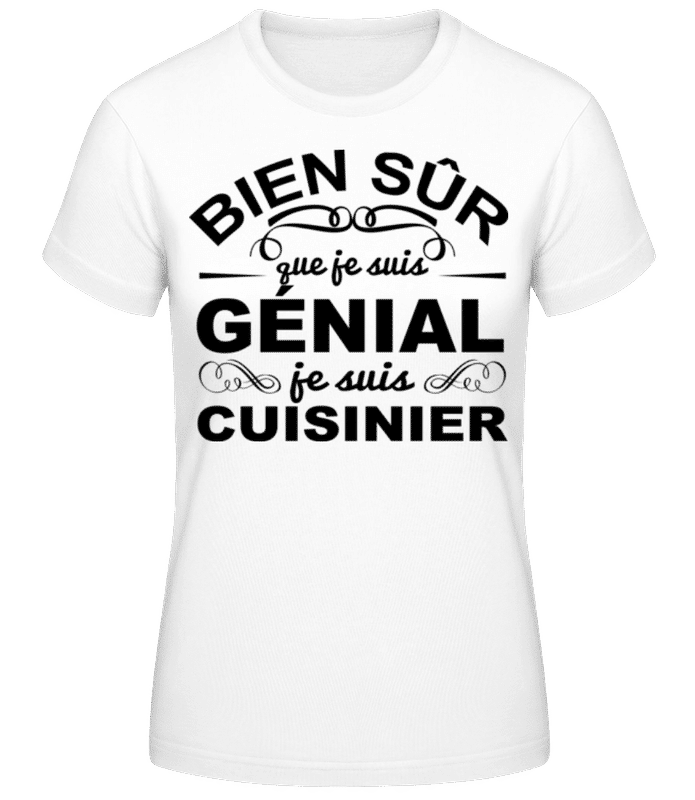 Aperçu: Je Suis Cuisinier - T-shirt femme B&C - Blanc - Devant