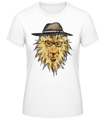 Hipster Lion Avec Chapeau · T-shirt femme B&C