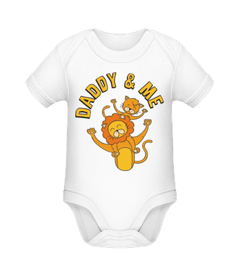 Daddy And Me Lion - Bio body pre deti - Biela - Predné