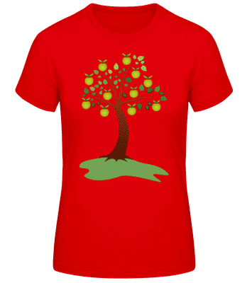 Apple Tree Summer - Dámské basic tričko - Červená - Napřed
