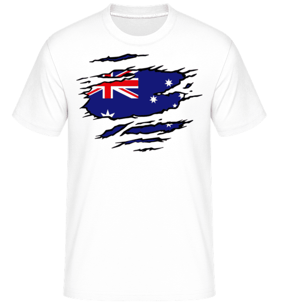 Aperçu: Flag en Australie -  T-Shirt Shirtinator homme - Blanc - Devant