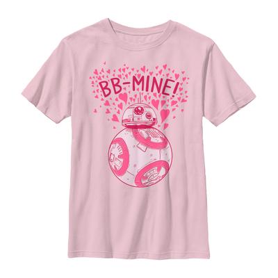 Star Wars - The Last Jedi - BB-8 Bb-Mine - Valentine's Day - Kids T-Shirt - Pink - Front