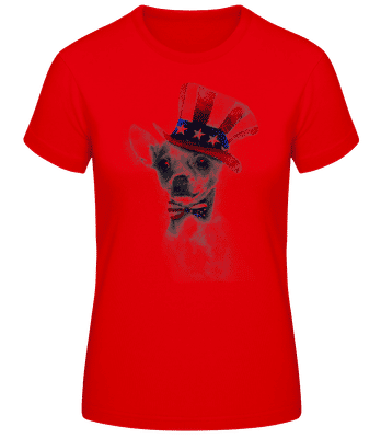 USA Chihuahua - Camiseta básica de mujer - Rojo - delante