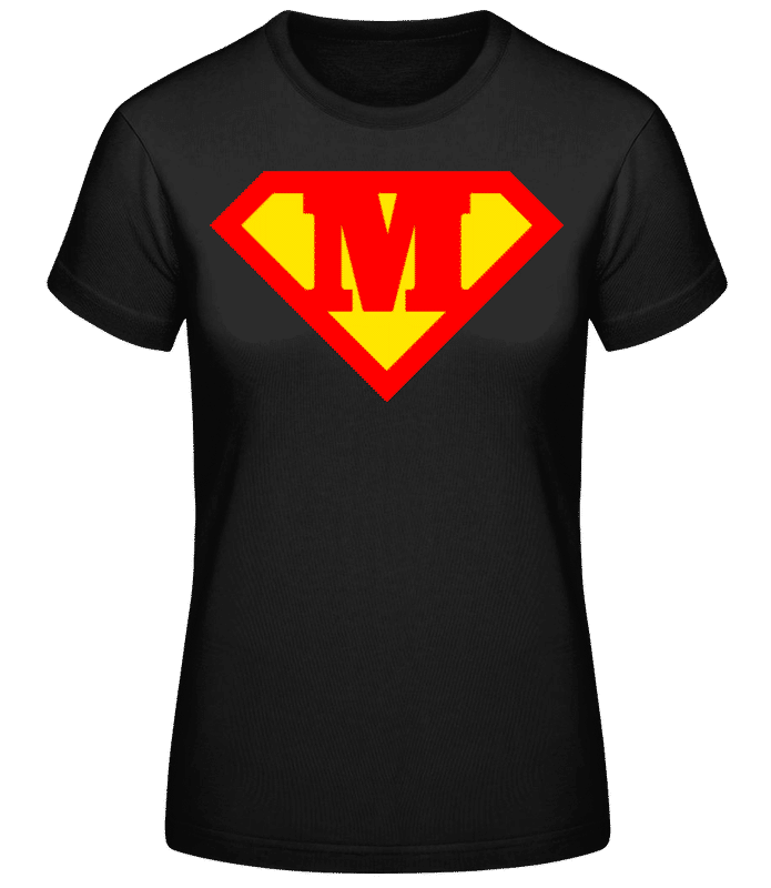 Náhľad: Super Mama Znaky - Dámske basic tričko - Čierna - Predné