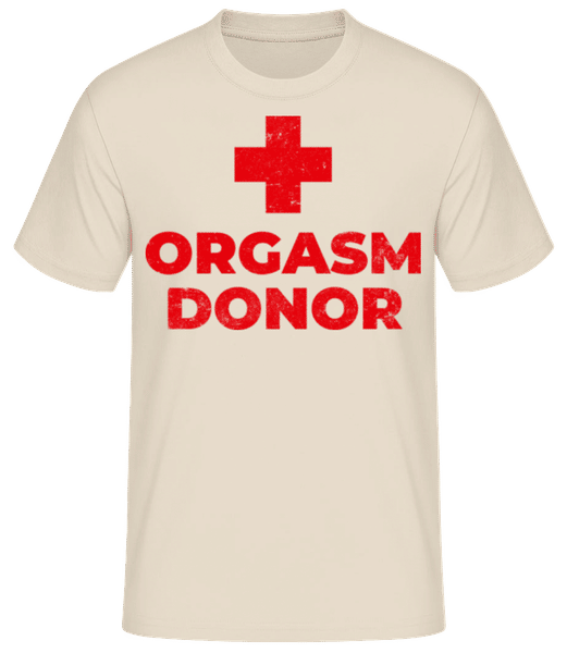 Aperçu: Orgasm Donor - T-shirt homme B&C - Crème - Devant