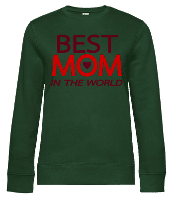 Best Mom In The World Red - Sweat-shirt standard pour femme - Vert bouteille - Devant