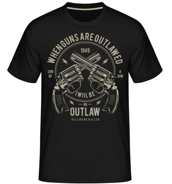 Aperçu: Outlaw -  T-Shirt Shirtinator homme - Noir - Devant