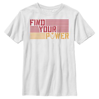 Marvel - Avengers - Iron Man Iron Power - Enfant T-shirt - Blanc - Devant