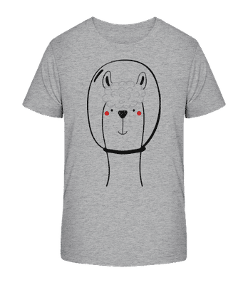 Lama De L'Espace - T-shirt bio Enfant Stanley Stella 2.0 - Gris chiné - Devant