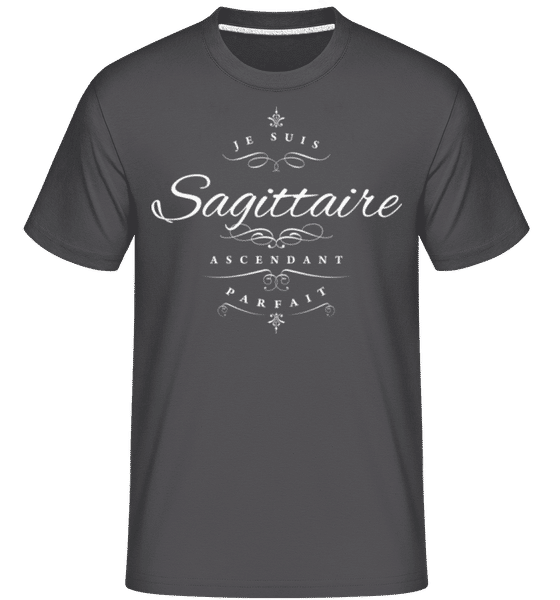Aperçu: Je Suis Sagittaire Ascendant Parfait -  T-Shirt Shirtinator homme - Anthracite - Devant