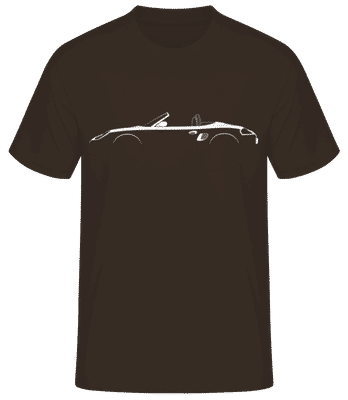 'Porsche Boxster (986)' Silhouette - T-shirt standard Homme - Marron - Devant