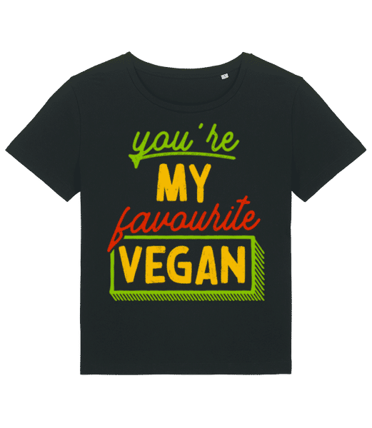 Vorschau: You're My Favourite Vegan - Frauen Bio T-Shirt Stanley Stella 2.0 - Schwarz - Vorne