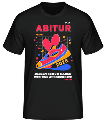 Abitur Diesen Schuh Ausgezogen - Männer Basic T-Shirt - Schwarz - Vorne