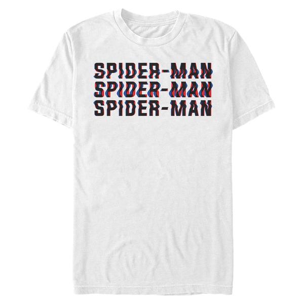 Aperçu: Marvel - Spider-Man Triple 3D - Homme T-shirt - Blanc - Devant
