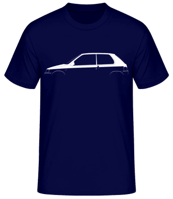 'Peugeot 106 Rallye' Silhouette - Pánske basic tričko - Namornícka modrá - Predné
