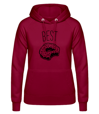 Best Donut - Frauen Hoodie - Bordeaux - Vorne