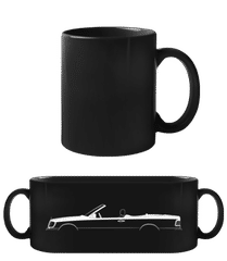 'Mercedes-Benz 320CE A124' Silhouette · Schwarze Tasse