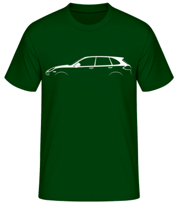'Porsche Cayenne 958' Silhouette - Männer Basic T-Shirt - Flaschengrün - Vorne