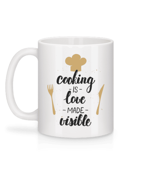 Cooking Is Love Made Visible - Mug en céramique blanc - Blanc - Derrière