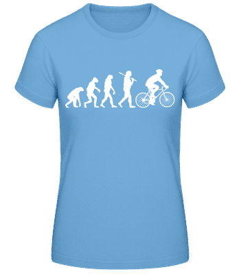 Evolution Of Cycling - Frauen Basic T-Shirt - Hellblau - Vorne