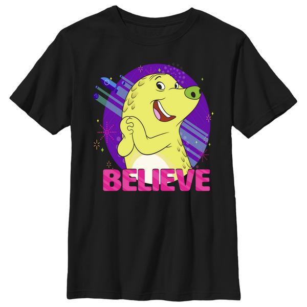 Aperçu: Netflix - Voyage vers la Lune - Gobi Believe - Enfant T-shirt - Noir - Devant