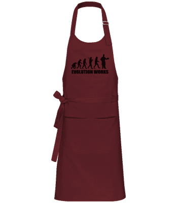 Evolution Works Cooking - Professional Apron - Bordeaux - Front