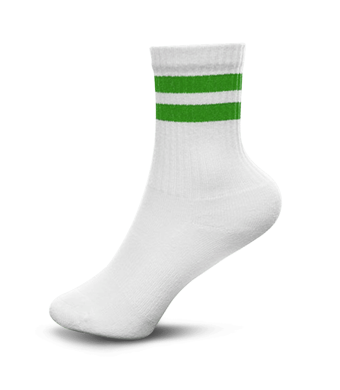 Vorschau: Tennissocken - Weiß / Grün - Links