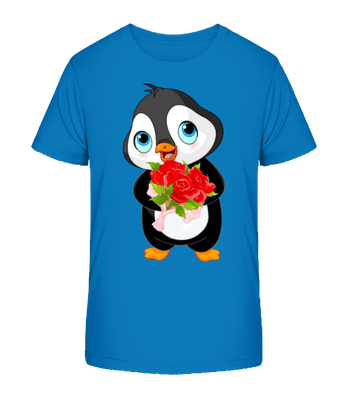 Cute Love Penguin - Kinder Bio T-Shirt Stanley Stella 2.0 - Royalblau - Vorne