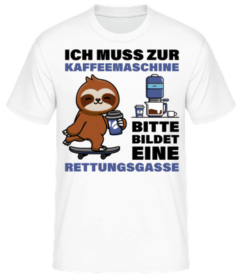 Bildet Eine Rettungsgasse - Männer Basic T-Shirt - Weiß - Vorne