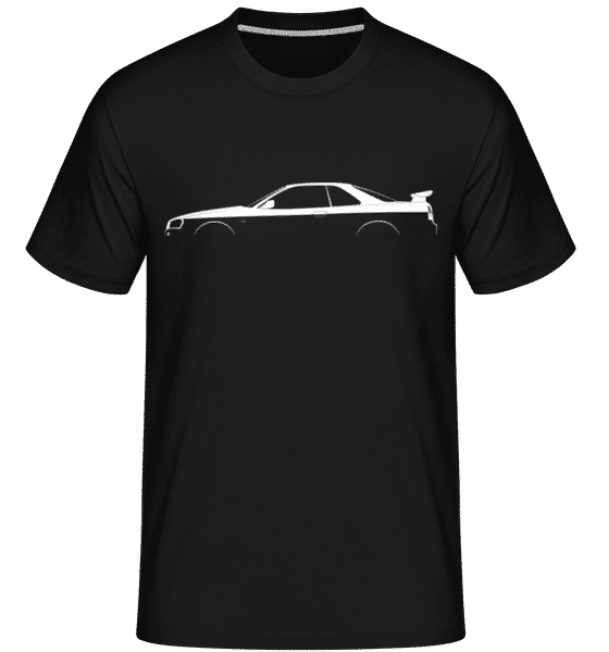 Aperçu: 'Nissan Skyline GT-R (R34)' Silhouette -  T-Shirt Shirtinator homme - Noir - Devant