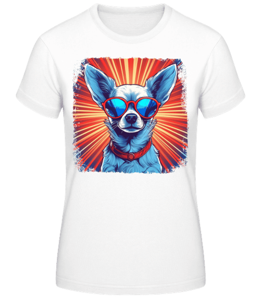 Aperçu: Chihuahua Hippie Look - T-shirt standard Femme - Blanc - Devant