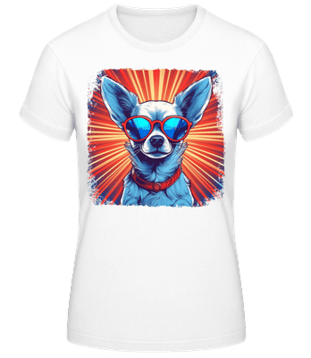 Chihuahua Hippie Look - Women's Basic T-Shirt - White - Front