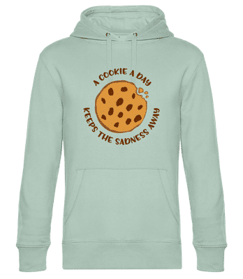 A Cookie A Day - Sweat à capuche premium Unisexe - Menthe verte - Devant
