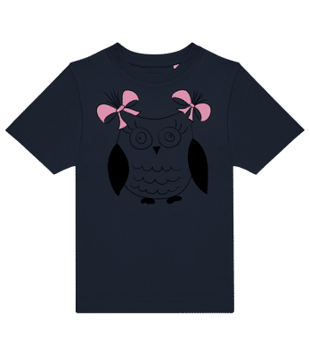 Chouette Fille - T-shirt enfants B&C - Bleu marine - Devant