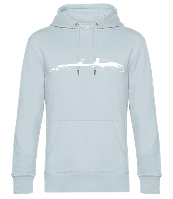 'Porsche 911 Targa (992)' Silhouette - Unisex Premium Hoodie - Hellblau - Vorne