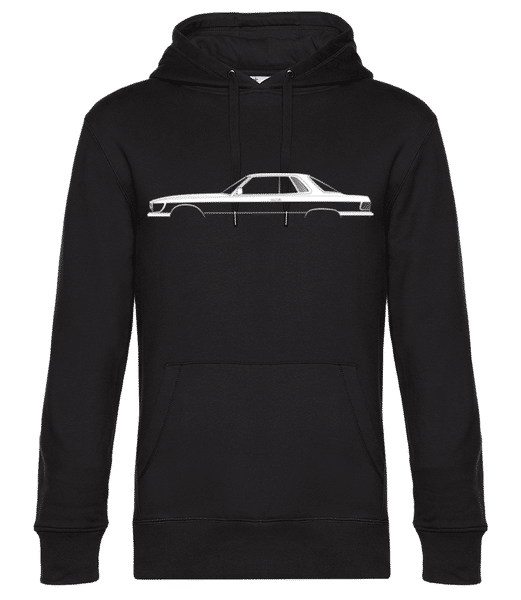 Aperçu: 'Mercedes-Benz 350SLC C107' Silhouette - Sweat à capuche premium Unisexe - Noir - Devant