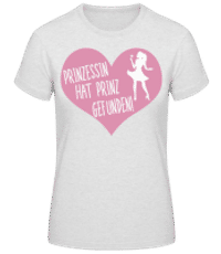 Prinzessin Hat Prinz Gefunden - Frauen Basic T-Shirt - Grau meliert - Vorne